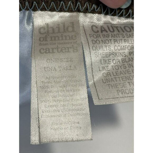 Carters Small Security Blanket Lovey I Love Hugs Bear Blue Brown with Rattle - Picture 7 of 9